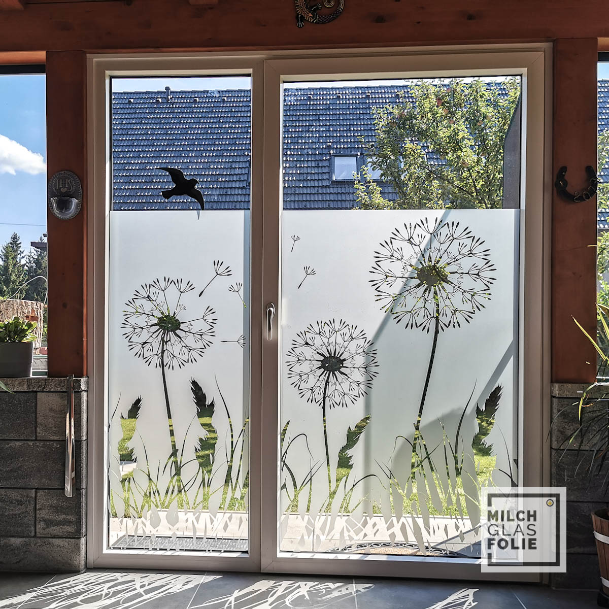 Fensterfolie Streifen  Folie in Milchglasoptik